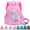 YOUYIKE Meerjungfrau Rucksack Kindergarten, 3D Rosa Meerjungfrau rucksack kinder mit Anti-verlorenes Seil, Kita Rucksack, Kindergartenrucksack für Mädchen im Alter von 2 bis 5 Jahren