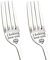 LXRAINQI 2 Pack I Love You Dinner Forks, Stainless Steel, 8 Inches