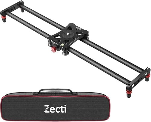 Zecti Camera Slider 24/60 cm Adjustable Carbon Fiber Camera Dolly Track