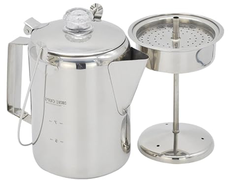 Macchina da caffè Percolatore,Macchina da caffè Percolator | Caffettiera in acciaio inossidabile | Percolatori da forno con capacità di 9 tazze per campeggio, percolatore di caffè per uso esterno