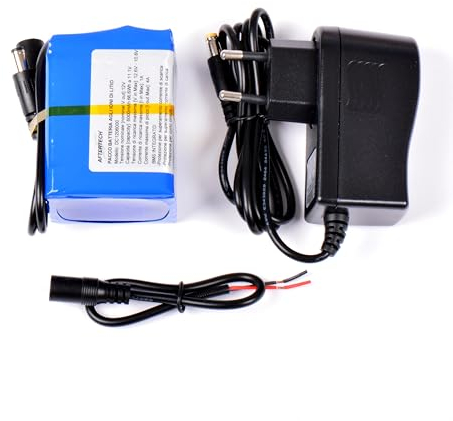 AFTERTECH Pack batterie 12 V 6 000 mAh 6 Ah rechargeable au lithium 74 x 50 x 45 mm 3 S2p 12,6 V D3C1