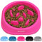 MateeyLife hundenapf, Anti schling napf Hund – Rutschfester Slow Feeder Hundenapf Puzzle-Schüssel Rose (15,24 cm)