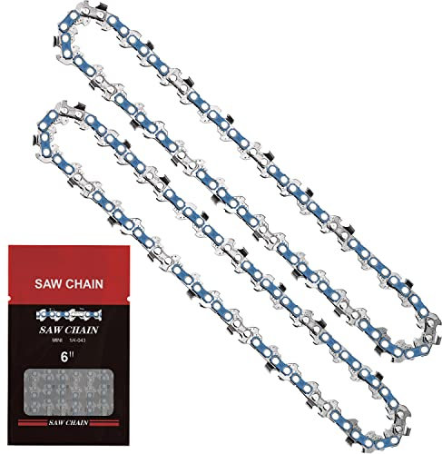 Saker 6 Inch Mini Chainsaw Chain Replacement, 2 Pcs Wear-Resistant and Durable Chains for Saker 6 Inch Portable Electric Chainsaw Cordless