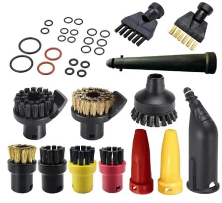 Paño de mopa a vapor compatible con aspiradora de mano Karcher Easyfix Sc2 Sc3 Sc4 Sc5, cabezal de cepillo, accesorio de boquilla potente(Light Grey)