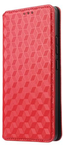 Rfvzubemok Compatible con ASUS ROG Phone 9 5G Funda,Compatible con ASUS ROG Phone 9 Pro 5G Funda de Piel de PU con Solapa y Cierre magnético para el teléfono móvil Red