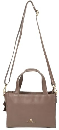 Marc Picard Leder Schultertasche Umhängetasche Umbria Tote Bag Taupe