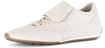 Gabor Damen Low-Top Sneaker, Frauen Sandalen,verspielt,Leder-Ware,chic,Trend-bewusst,praktisch,Schmerz-lindernd,Arbeit,Oak/beige,42.5 EU / 8.5 UK
