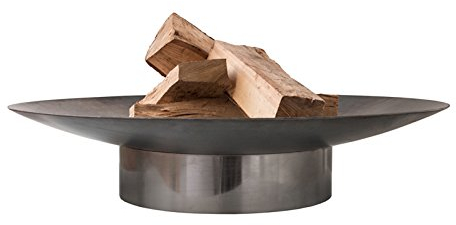 Design-Feuerschale / Feuerkorb GRACE Gr. M (58 cm) mit Ring aus Edelstahl