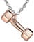 Feilok Fashion Edelstahl Anhänger Soprt Fitness Scheibenhantel Hantel Halskette Halsanhänger für Herren, Rosegold