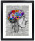Susie Arts V090 Kunstdruck, ungerahmt, florales Gehirn, Upcycling-Vintage-Wörterbuch-Kunstdruck, Kunstdruck, Anatomie-Dekoration, Wandkunst, 20,3 x 25,4 cm