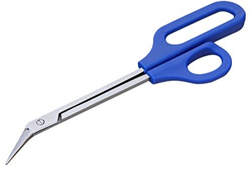 Frcolor Long Handle Toenail Scissor Clippers, Thick Nails Easy Reach Toenail Scissors Easy Ergonomic Elderly Cuticle for Women and Men