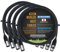 4 Units - 5 Foot - Canare L-4E6S, Star Quad Balanced Male to Female Microphone Cables with Amphenol Silver XLR Connectors - Custom Made by WORLDS BEST CABLES.