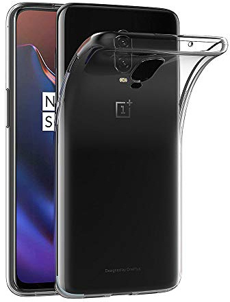 AICEK Kompatibel mit OnePlus 6T Hülle, Transparent Silikon Handyhülle TPU Schutzhülle Bumper Crystal Clear Case