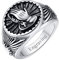 FaithHeart personalisierter Betende Hände Ring für Herren Männer Bandring Punk Style,Polished Bibel Gebet Kreuz Siegelring mit Geschenkebox für Geburtstag Weihnachten