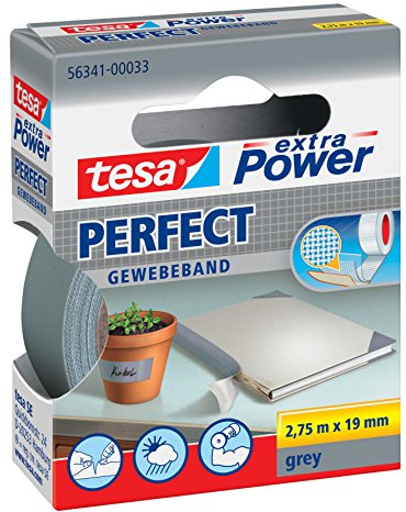 tesa Gewebeklebeband extra Power Gewebeband (Grau)
