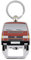 BRISA VW Collection - Volkswagen Schlüssel-Anhänger-Ring Schlüsselbund-Accessoire Keyholder mit Flaschen-Öffner im T4 Bulli Bus Design (Bus Front/Rot)