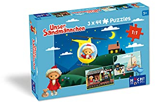 HUCH! Unser Sandmännchen Kinderpuzzle, 3 Puzzles á 49 Teile, Unser Sandmännchen Puzzles