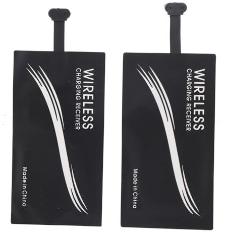 Wireless Charger Receiver, 2pcs Universal Type-C Standard Wireless Charger Adapter Mobile Phone Sticker Charging Receiver, 5V/1000mA