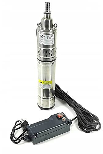 Elettropompa per pozzi 28 litri/min pompa sommersa per pozzo profondo da Ø4 1.5 CV 1.100W prevalenza fino a 70 metri 230V uscita 1