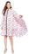 NUUR Damen Regenponcho Regenmantel Unisex Regenjacke Wasserdicht Regencape Wiederverwendbar mit Kapuze Pink Flamingo