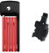 Bordo Lite 6055/60 red & Unisex Halter Sh 6055 Lose Transport Holder for Bicycle Lock, Black, One Size UK