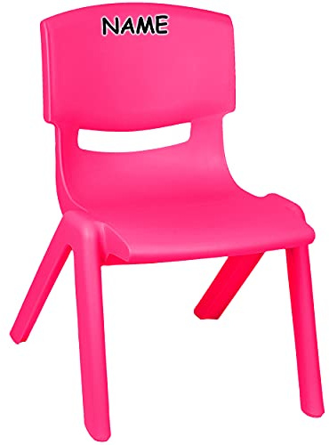 alles-meine.de GmbH Tisch & Stühle Sitzgruppe Artikel & Farbe frei wählbar Kinderstuhl - pink/kräftiges rosa - inkl. Name - bis 100 kg belastbar/stapelbar/kippsicher ..