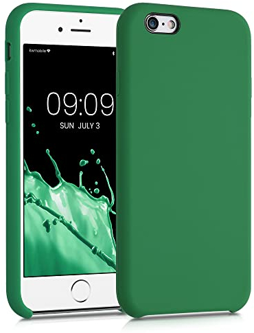 kwmobile Hülle kompatibel mit Apple iPhone 6 / 6S Hülle - Silikon Handy Case - Handyhülle weiche Oberfläche - kabelloses Laden - Pixie Green