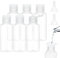 BillyBath Flacon Vide Voyage 100ml, 6 Pièces Flacons de Voyage Avion Transparent Cosmetique Liquide Bouteille kit en Plastique Transparent pour Shampooing, Gel douche, Lotion