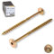 STRÜBER Tellerkopfschrauben mit Torx-Antrieb (8,0 x 220 mm / 50 Stück) Holzschrauben für Dachkonstruktionen - Konstruktionsschrauben Gelb verzinkt - Sparrenschrauben TX-Buchse - BIT TX-40 inklusive!