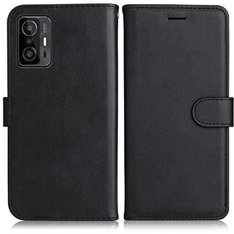 DENDICO Cover per Xiaomi Mi 11T / Xiaomi Mi 11T PRO, Premium Portafoglio PU Custodia in PU Pelle, Flip Libro TPU Bumper Caso per Xiaomi Mi 11T / Xiaomi Mi 11T PRO, Nero