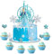 Tortendeko Geburtstag Mädchen, Schneeflocken deko Cupcake Topper Schloss Happy Birthday Cake Topper 26 Stück Kuchendeko mit figuren für Geburtstagsdeko