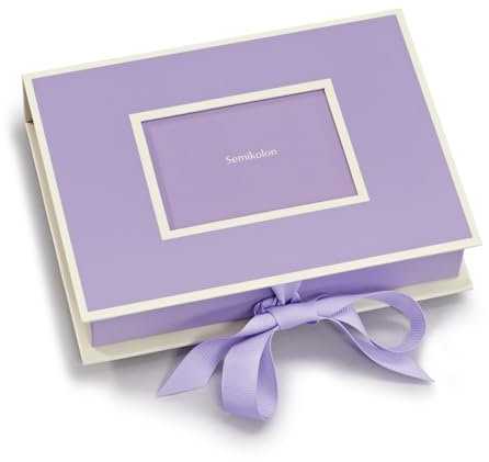 Semikolon 370033 Kleine Fotobox mit Einschubfenster - 20,7 x 15,3 x 4,7 cm - für 13 x 18 cm Fotos - lilac silk lila