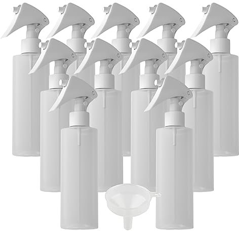 LusDoly 12 pièces 500ml Transparent flacons vaporisateurs vides en plastique, l'eau l'alcool Cosmétique Voyage Rechargeable Petits Domicile Bouteille de Spray Essentielles