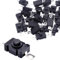 Gebildet 20piezas Interruptor de Botón de Autobloqueo KAN-28 para Linterna SMD Tipo ON-Off Mini Interruptor (Pin Plano con Orificio)