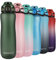Opard 1L Trinkflasche Sport mit motivierender Zeitmarkierung und auslaufsicherem Klappdeckel, BPA-frei, wiederverwendbar, Tritan für Fitnessstudio und Outdoor (Green)