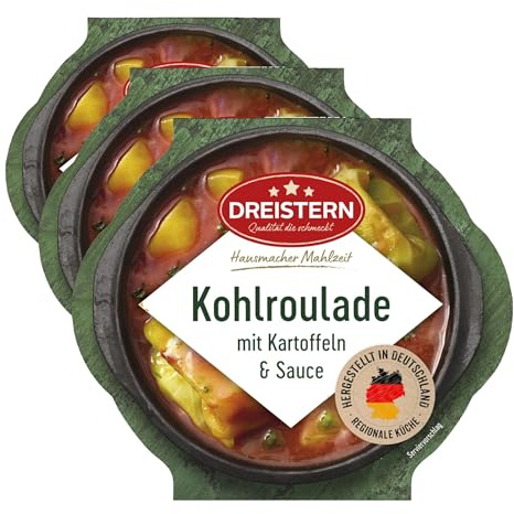 Dreistern Kohlroulade mit Kartoffeln & Sauce, 400 g (Packung mit 3)