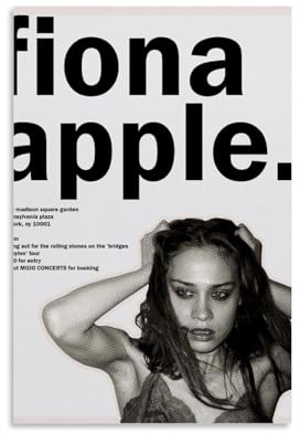 LUISAS Fiona Apple Poster Dekorative Malerei Leinwand Wandkunst Wohnzimmer Poster Schlafzimmer Malerei,Wandkunst Bilddruck Moderne Familienzimmer Dekor 12x18inch(30x45cm)