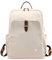 DEEVORCA Mode Reisen Damen Rucksack Anti Diebstahl Wasserdicht Schulrucksack für 15.6 Zoll Laptop mit Griff Tagesrucksack Urlaub Lässig Täglich Nylon College Tasche Damen Backpack Weiß