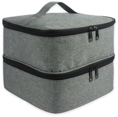 WOZLO Nagellack-Aufbewahrungsbox, Organizer, Nagellack Aufbewahrung Tasche, Doppelschichtige Nagellack Tasche Organizer ，Großer Kosmetiktasche Organisatoren，Großes Fassungsvermögen