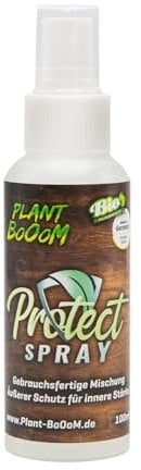Plant BoOom Protect Spray Pflanzenschutz und Schädlingsbekämpfung I Anti-Austrocknung der Pflanze I Abwehr gegen Pilze, Mehltau, Läuse I Erhöht die Resistenz gegen Hitze und Kälte, 100 ml