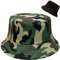 Malaxlx Damen Tarngrün Muster Fischerhut Bucket Hat Anglerhut Sonnenhut Reversibel Fischerhüte Sommerhut Faltbarer Strandhut Draussenhut