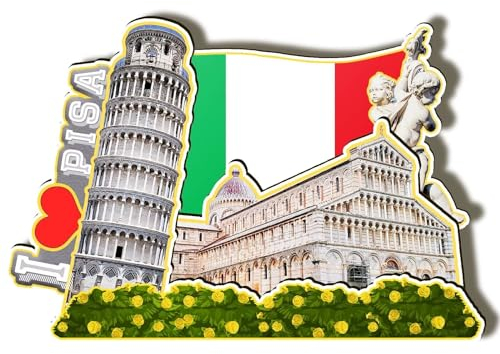 Orlaybar Pisa Italien Dekorativer Magnet 3D Kühlschrank Stadt Reise Souvenir Touristengeschenke Handarbeit Handwerk Kühlschrankmagnet Heimdekoration -717