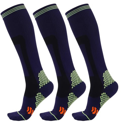 Evolyline 3 Paar Medizinische Kompressionsstrümpfe Damen & Herren flug, kompressionssocken stützstrümpfe thrombosestrümpfe damen Herren für Sport Laufen Reise Fahrrad Radsport 20-30 mmHg