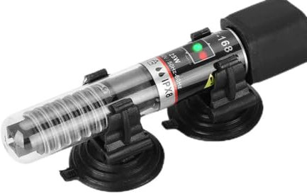 Ausla Mini Chauffage D'aquarium 25 W avec Prise Européenne Intelligente à Température Constante 220 V-240 V, pour Eau de Mer et Eau Douce, Matériau à Quartz Antidéflagrant