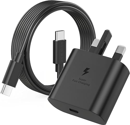 45W USB C Plug Samsung USB C Fast Charging Plug & 1M USB C to C Cable Wall Mount Pd PowerAdapter,UK 3 Pin Mains Charger for Samsung Galaxy S24Ultra,S23Ultra,S22,S21fe,S20,A33,A53,A52,A14,ZFlip/Fold4