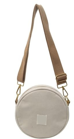 NONGYU Damen Umhängetasche mit breitem Riemen, koreanischer Stil, kleine runde Tasche, Damen, Crossbody-Tasche, Mädchen, passend für Freizeit