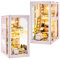 DIY Book Nook Kit Pink Apartment - Romantische Miniatur Loft Stil 3D Puzzle Handgefertigte Buchstütze für Erwachsene