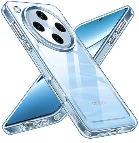 ivoler Anti-Amarillo Clara Funda para OPPO Find X8 Pro, [Protección Militar] Carcasa Bumper Teléfono Antigolpes Transparente Anti-arañazos Silicona PC Duro Case