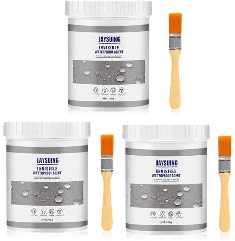 Invisible Waterproof Agent 900g, Agent de Revêtement Imperméable Transparent Colle Etanche avec Brosse Anti-Leakage pour Toiture Mur Extérieur Salle de Bain Portes et Fenêtres