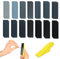 105Pcs Sand Paper Wet and Dry Sandpaper Kit Coarse to Fine 80-5000 Grit Mixed Assorted Sandpaper with 3.5 x 1 Inch Mini Hand Sanding Block for Car Wood Walls Detail Surface Sanding